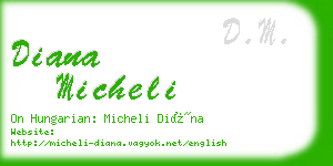 diana micheli business card